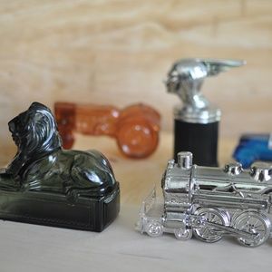 Vintage Avon Bottles Owl Indian Lion Horse Bear